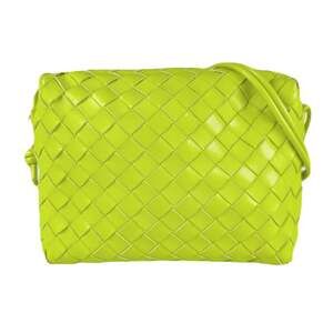 BOTTEGA VENETA Yellow Leather Intrecciato Shoulder Bag